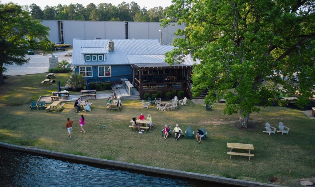 the boathouse at harbor club on lake oconee. lakefront dining, marina