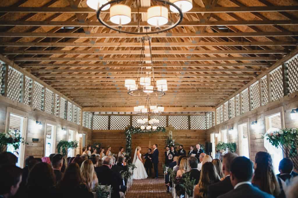 Beautiful Southern Wedding at Harbor Club on Lake Oconee's Stables Venue